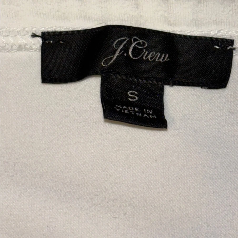 J. Crew Ivory Square Neck Long Sleeve Knit Top - Size Small